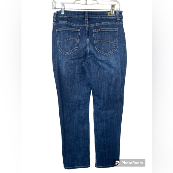 Lee Relaxed Fit Straight Leg Denim Jeans Women’s 8 Petite - Picture 2 of 4